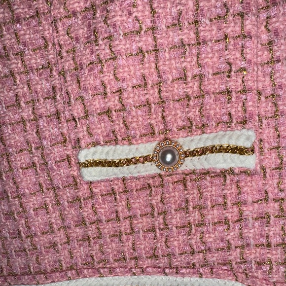 Simply Southern Light Pink Tweed Dress - Size Large - Picture 6 of 8